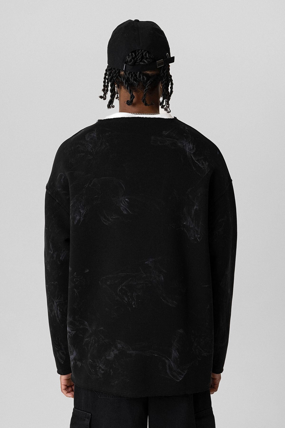 Yazı Detaylı Oversize Sweatshirt