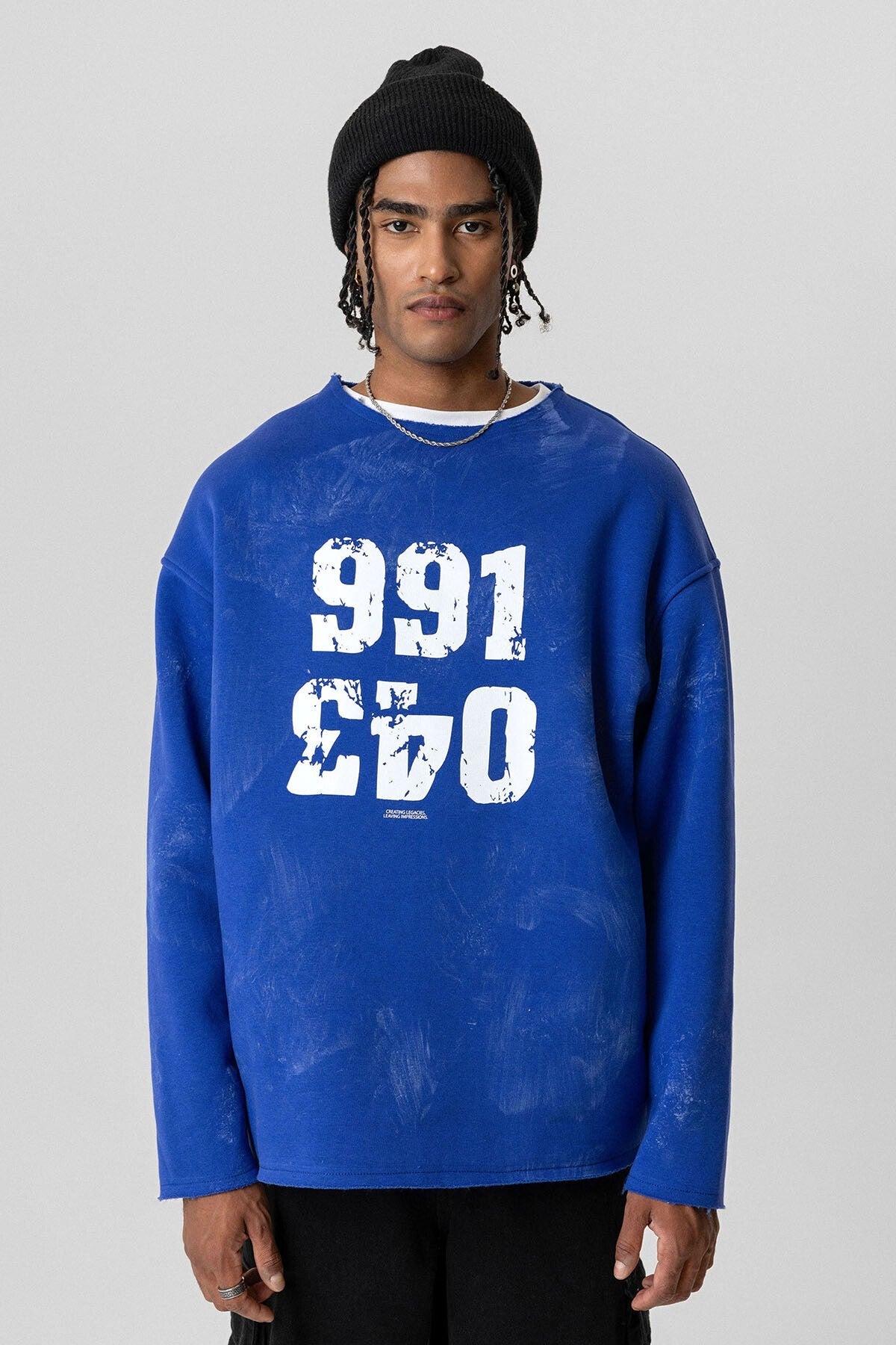 Yazı Detaylı Oversize Sweatshirt