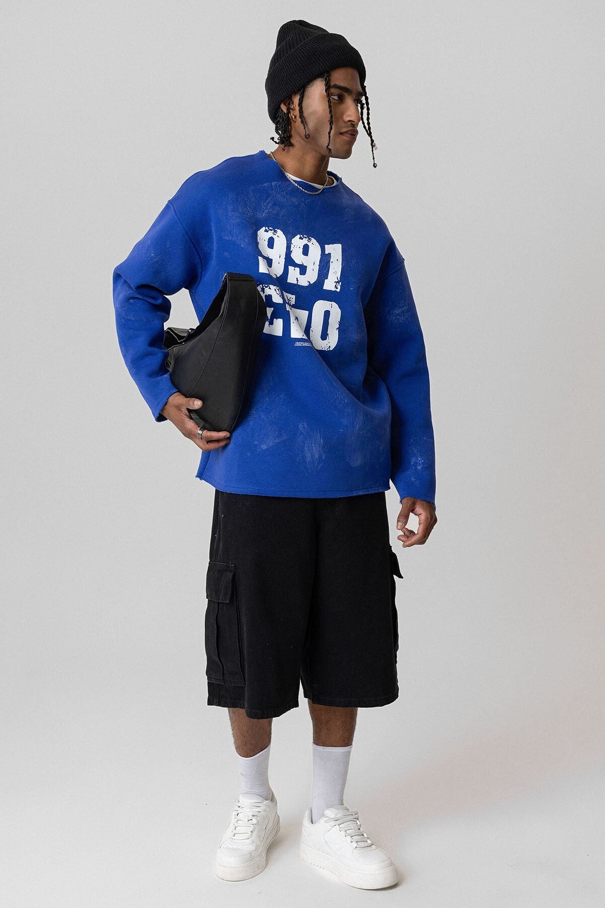 Yazı Detaylı Oversize Sweatshirt