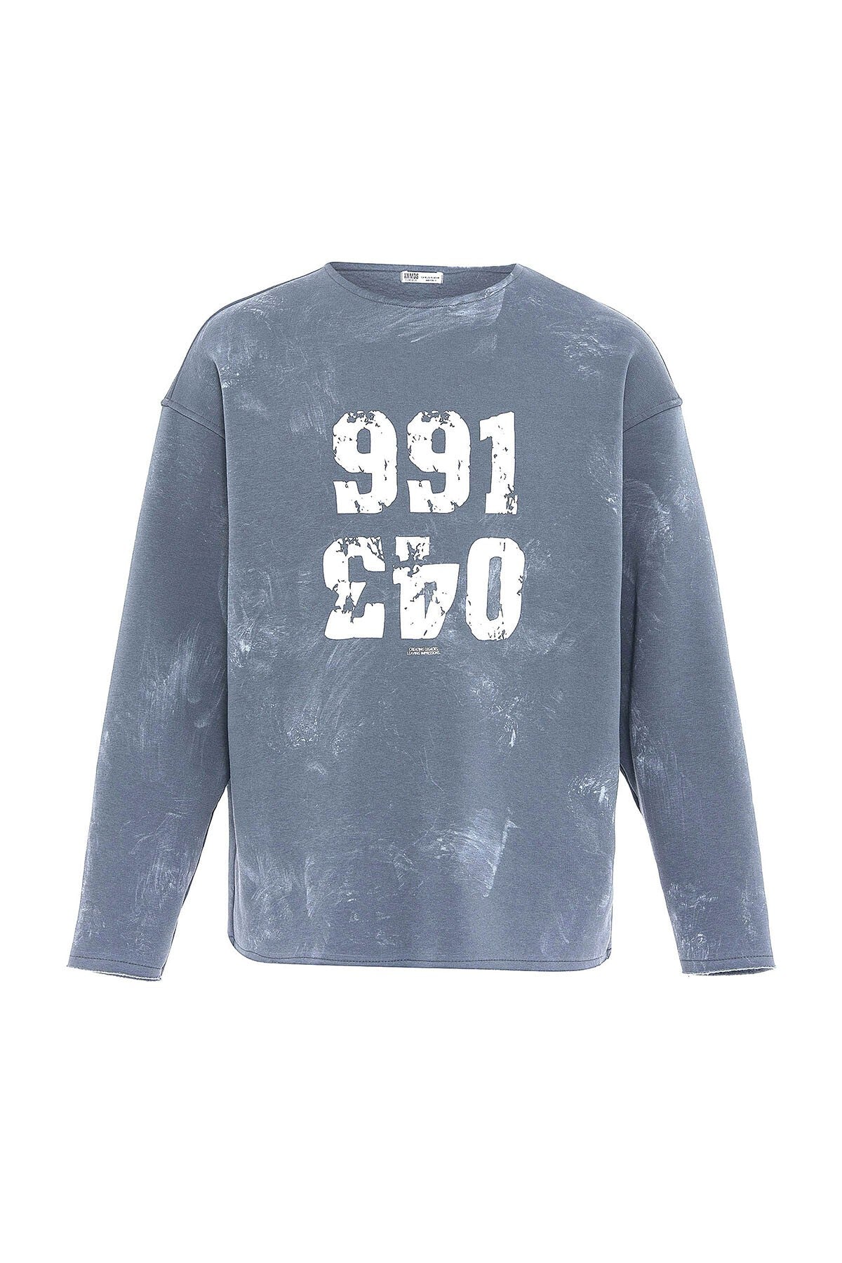 Yazı Detaylı Oversize Sweatshirt