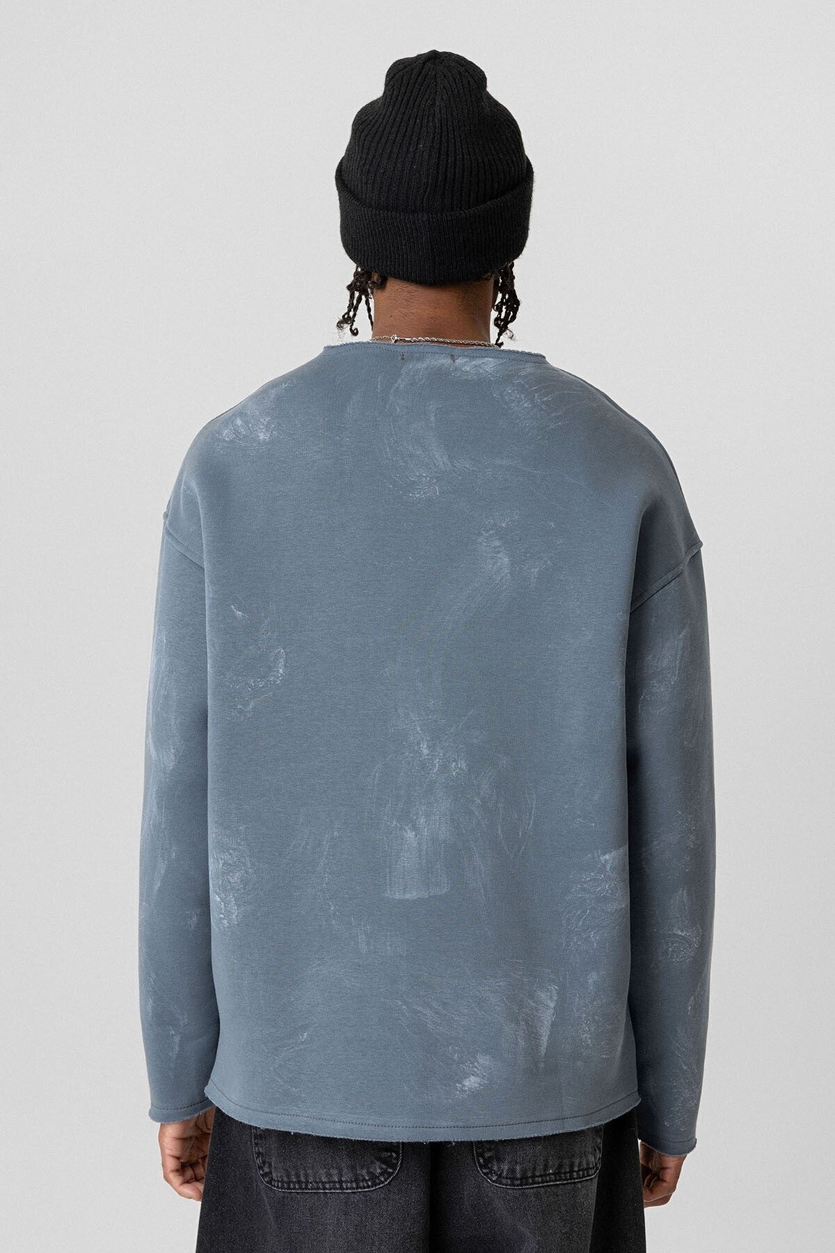 Yazı Detaylı Oversize Sweatshirt