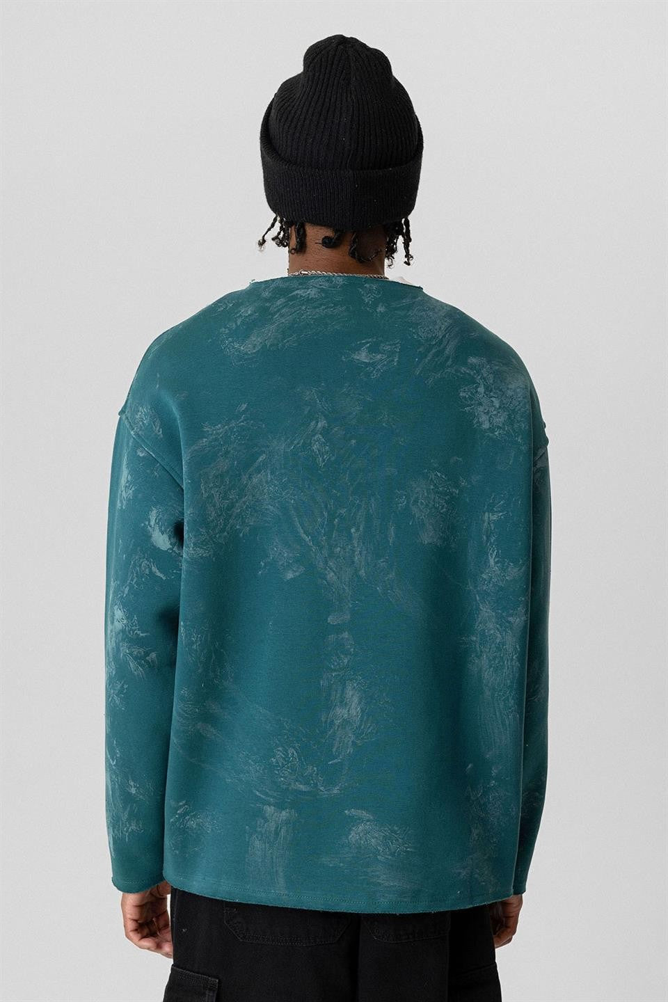 Yazı Detaylı Oversize Sweatshirt