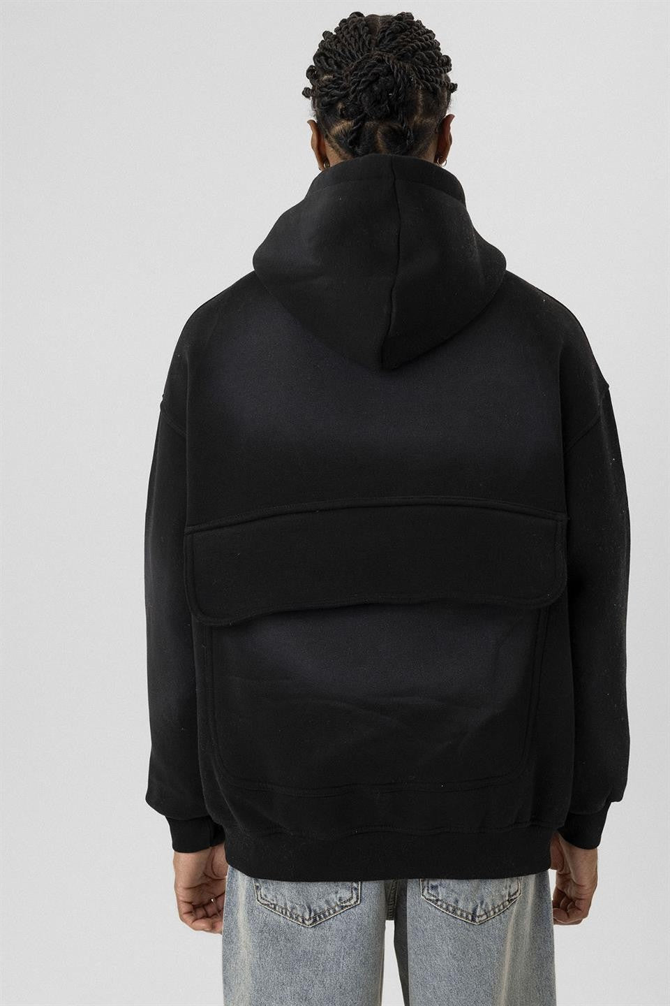 Oversize Yıkamalı Baskılı Sweatshirt