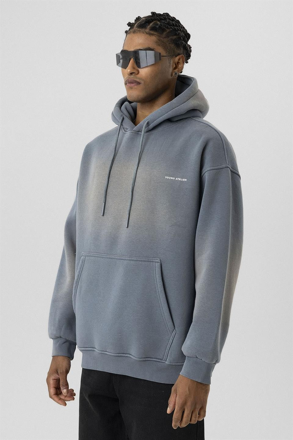 Oversize Yıkamalı Baskılı Sweatshirt