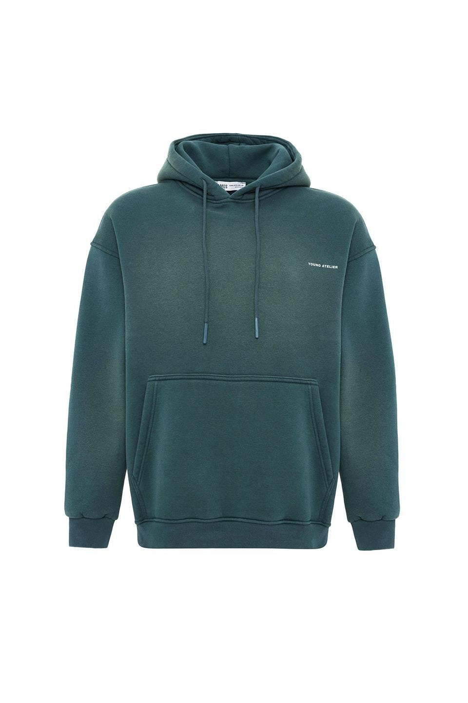 Oversize Yıkamalı Baskılı Sweatshirt