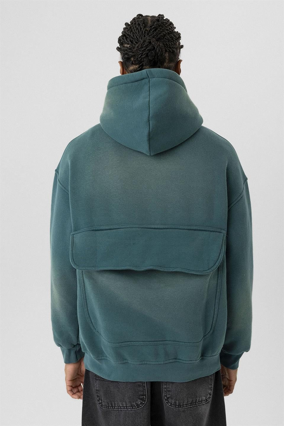 Oversize Yıkamalı Baskılı Sweatshirt