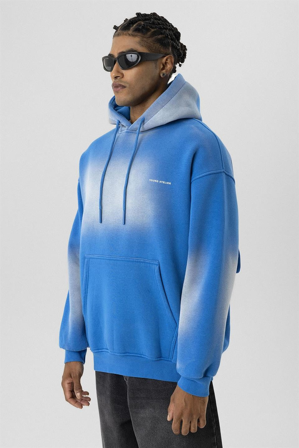Oversize Yıkamalı Baskılı Sweatshirt
