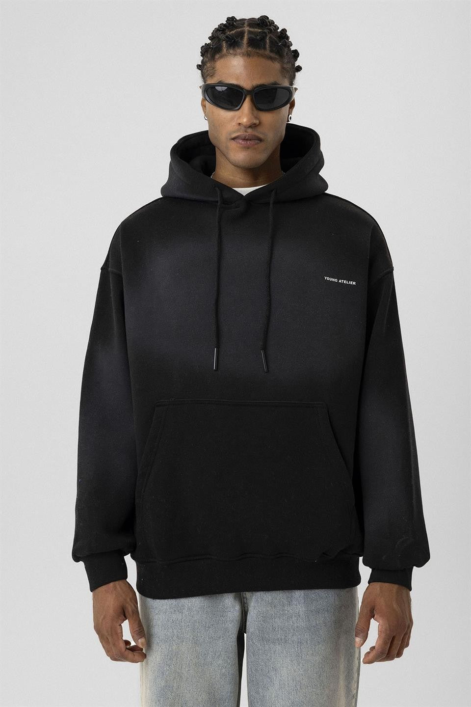 Oversize Yıkamalı Baskılı Sweatshirt