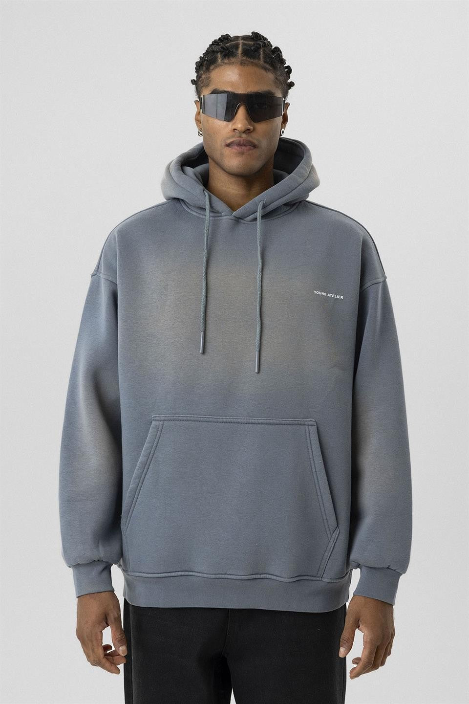 Oversize Yıkamalı Baskılı Sweatshirt