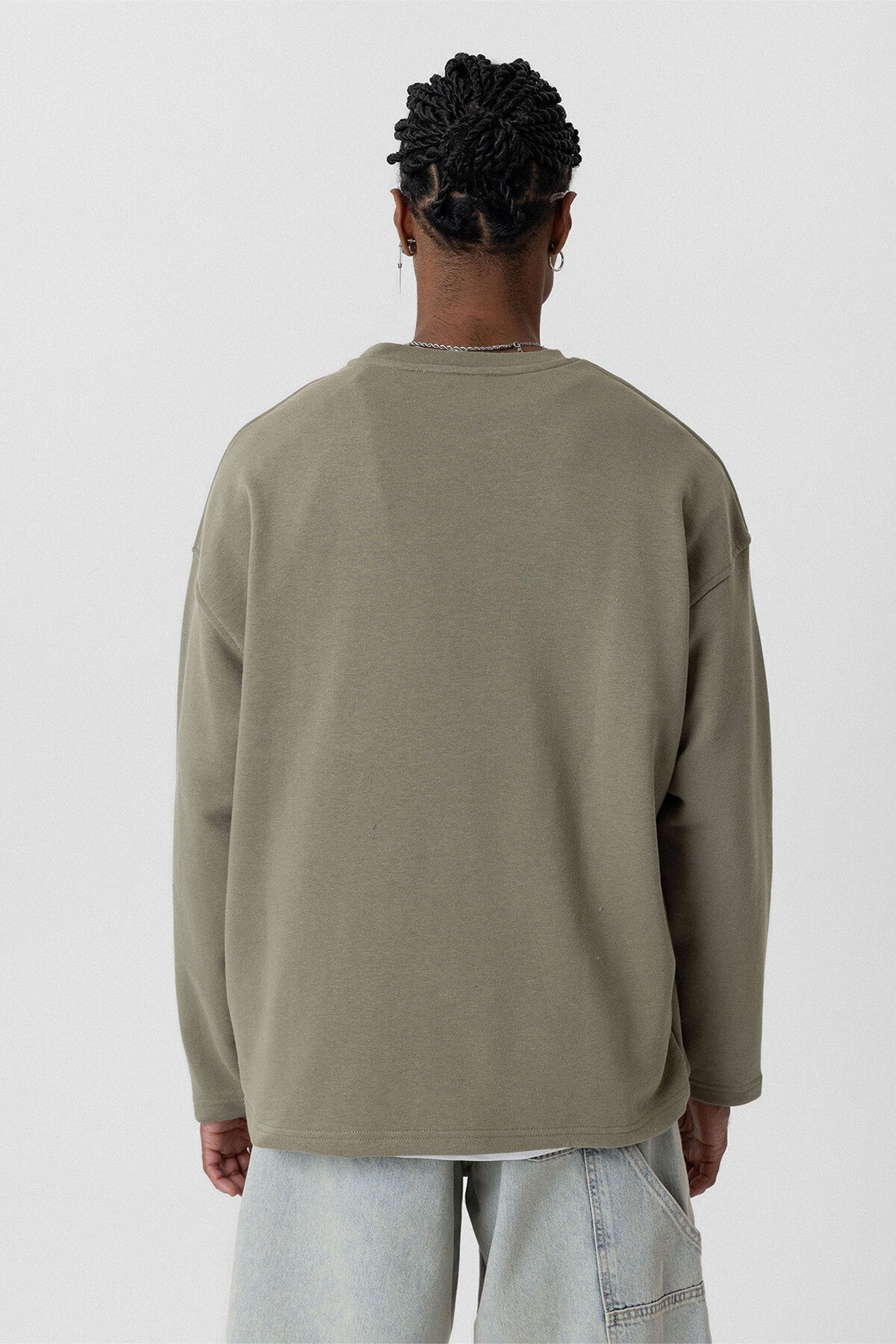Cep Detaylı Oversize Sweatshirt