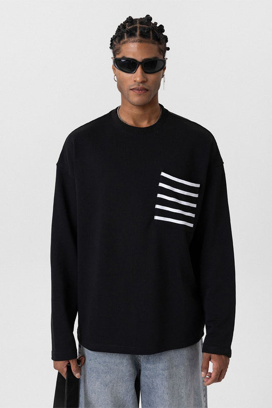 Cep Detaylı Oversize Sweatshirt
