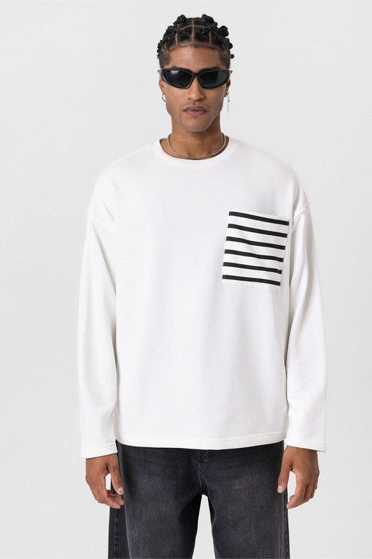 Cep Detaylı Oversize Sweatshirt