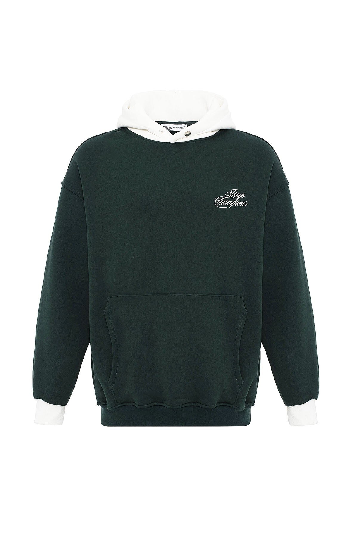 Yazı Detaylı Oversize Kapüşonlu Sweatshirt
