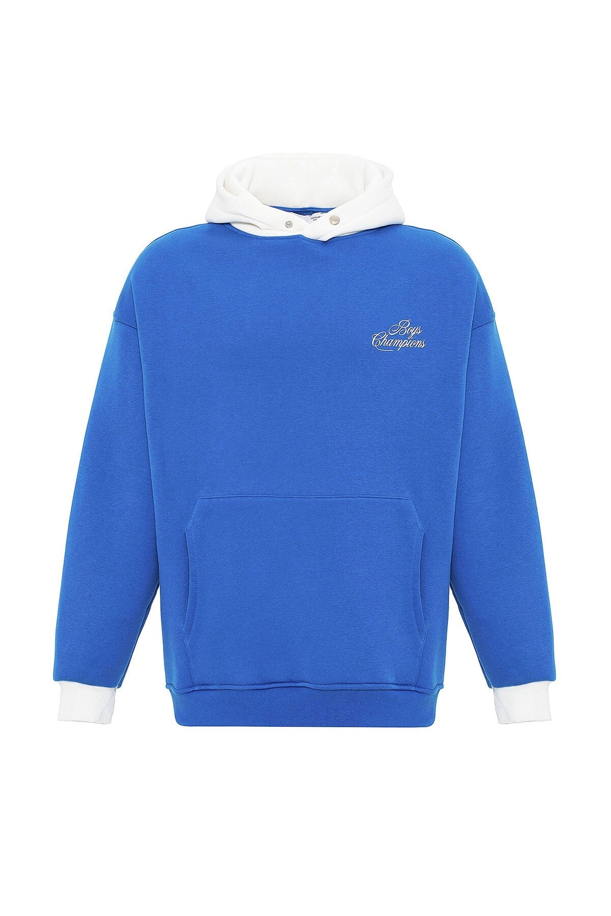 Yazı Detaylı Oversize Kapüşonlu Sweatshirt