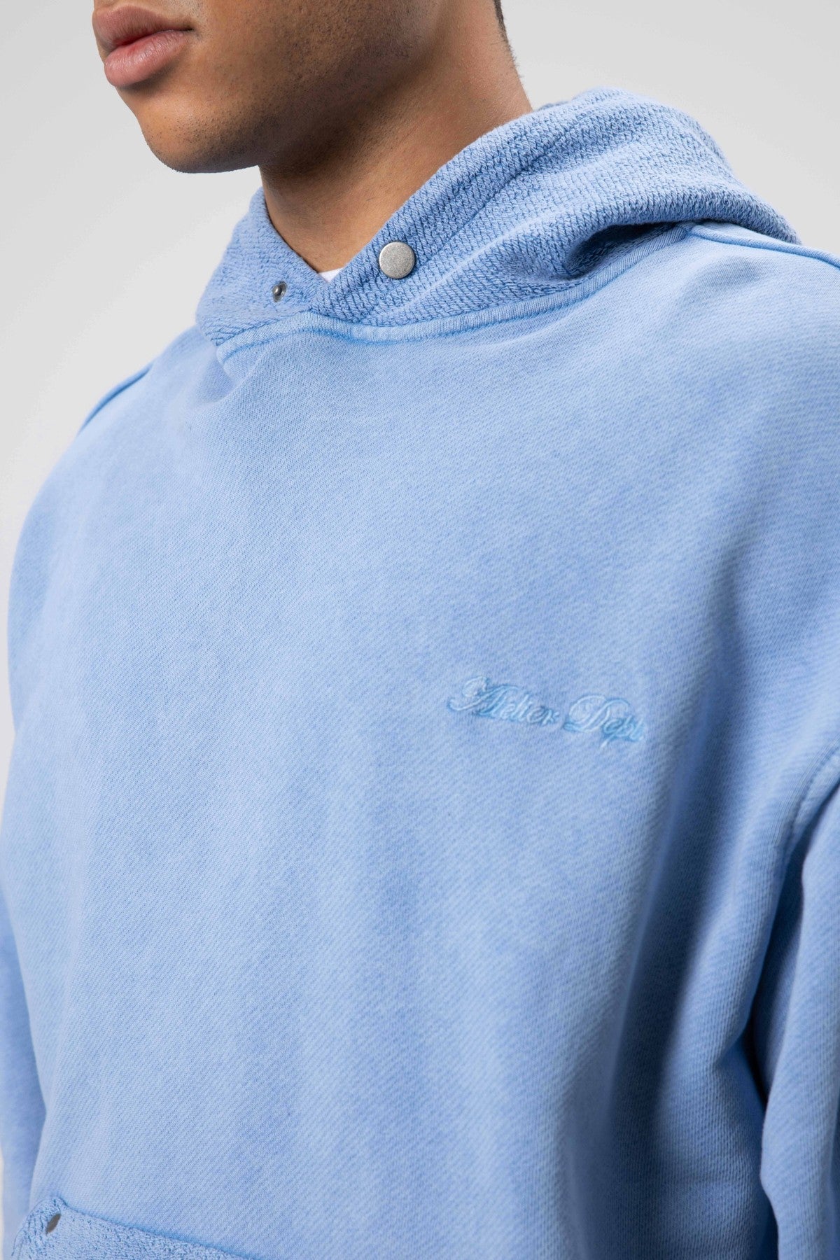 Oversize Yıkamalı Baskılı Kapüşonlu Sweatshirt