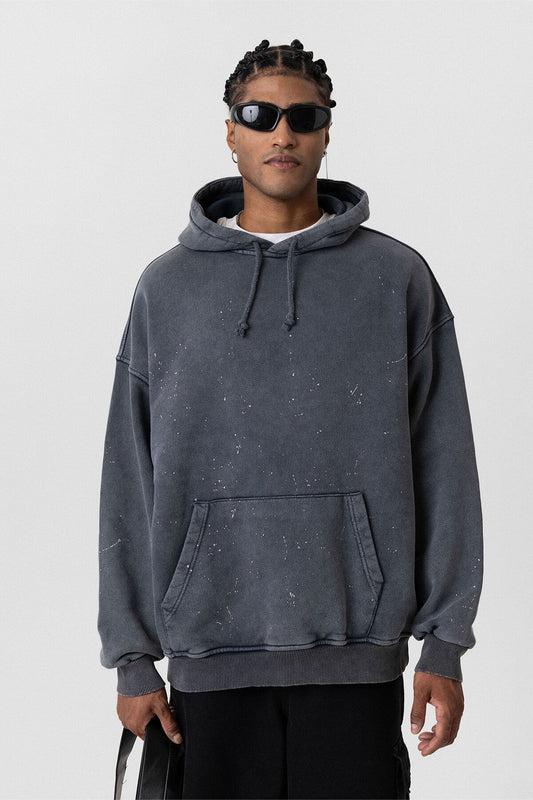 Premıum Yıkamalı Kapüşonlu Oversize Sweatshirt