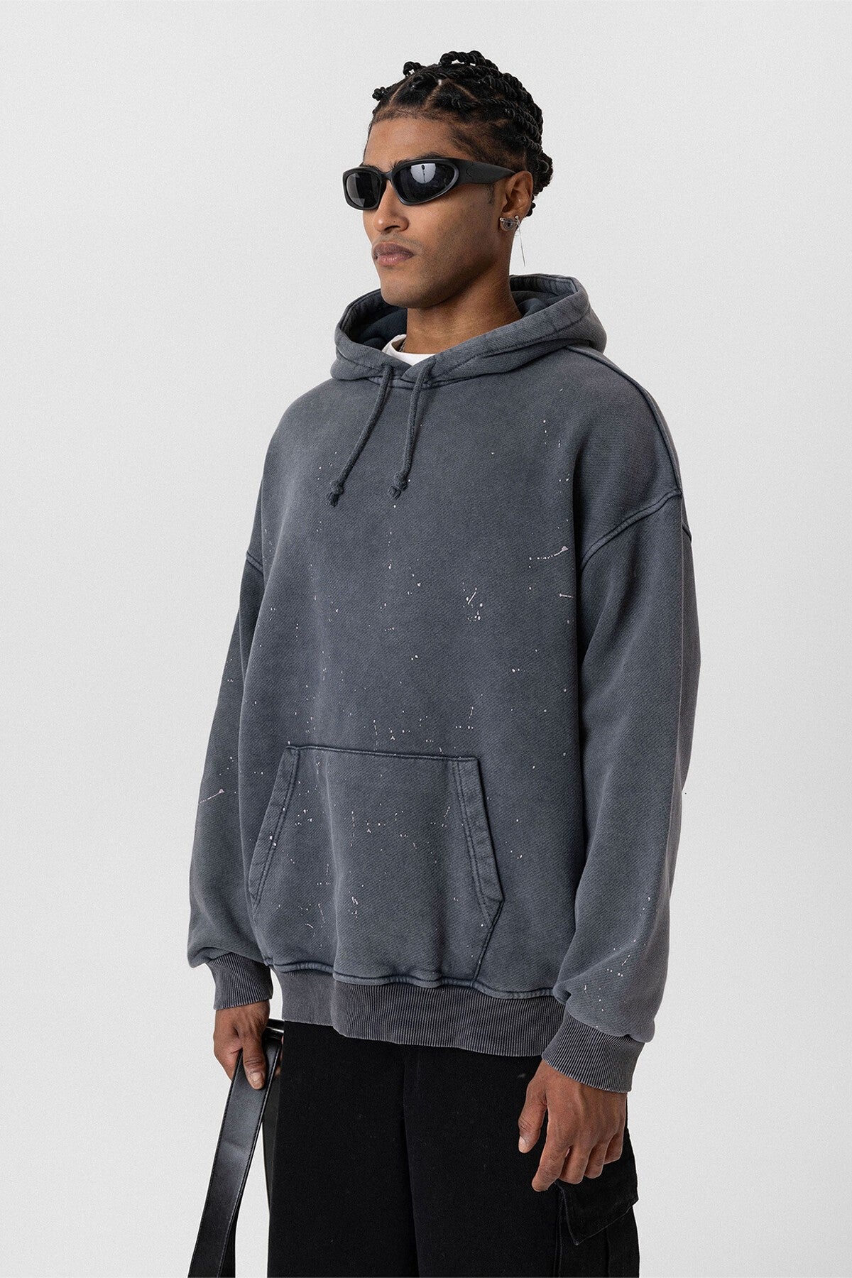 Premıum Yıkamalı Kapüşonlu Oversize Sweatshirt