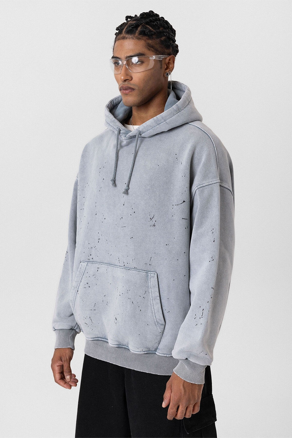 Premıum Yıkamalı Kapüşonlu Oversize Sweatshirt