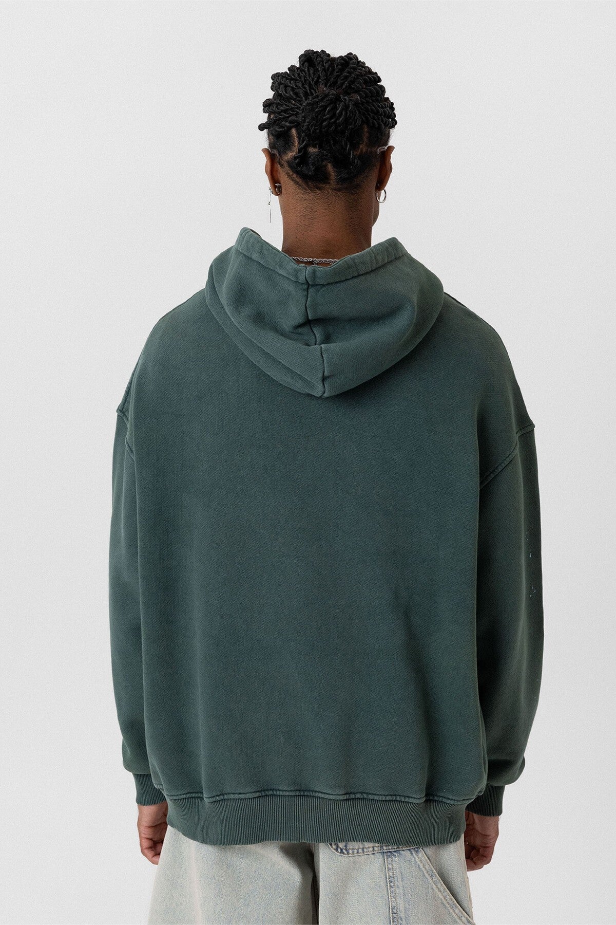 Premıum Yıkamalı Kapüşonlu Oversize Sweatshirt