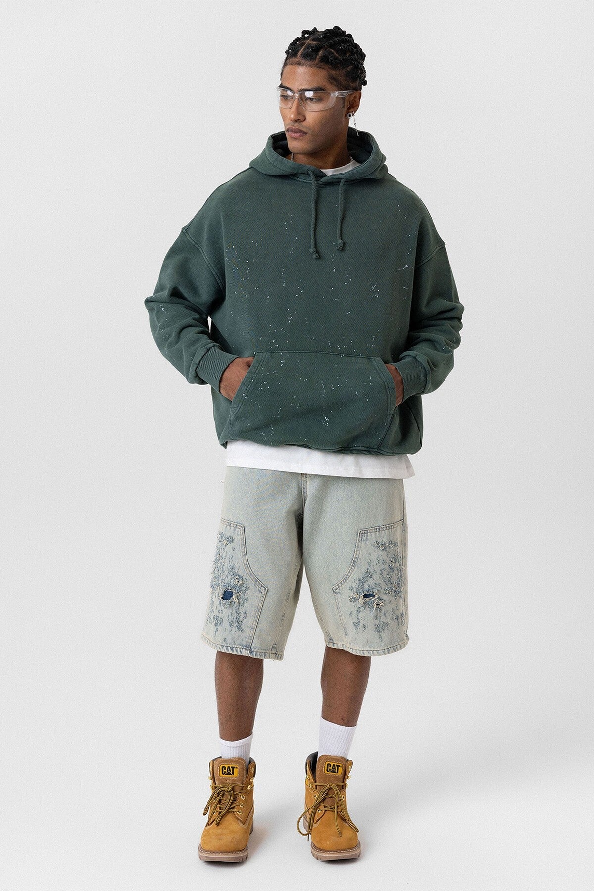 Premıum Yıkamalı Kapüşonlu Oversize Sweatshirt