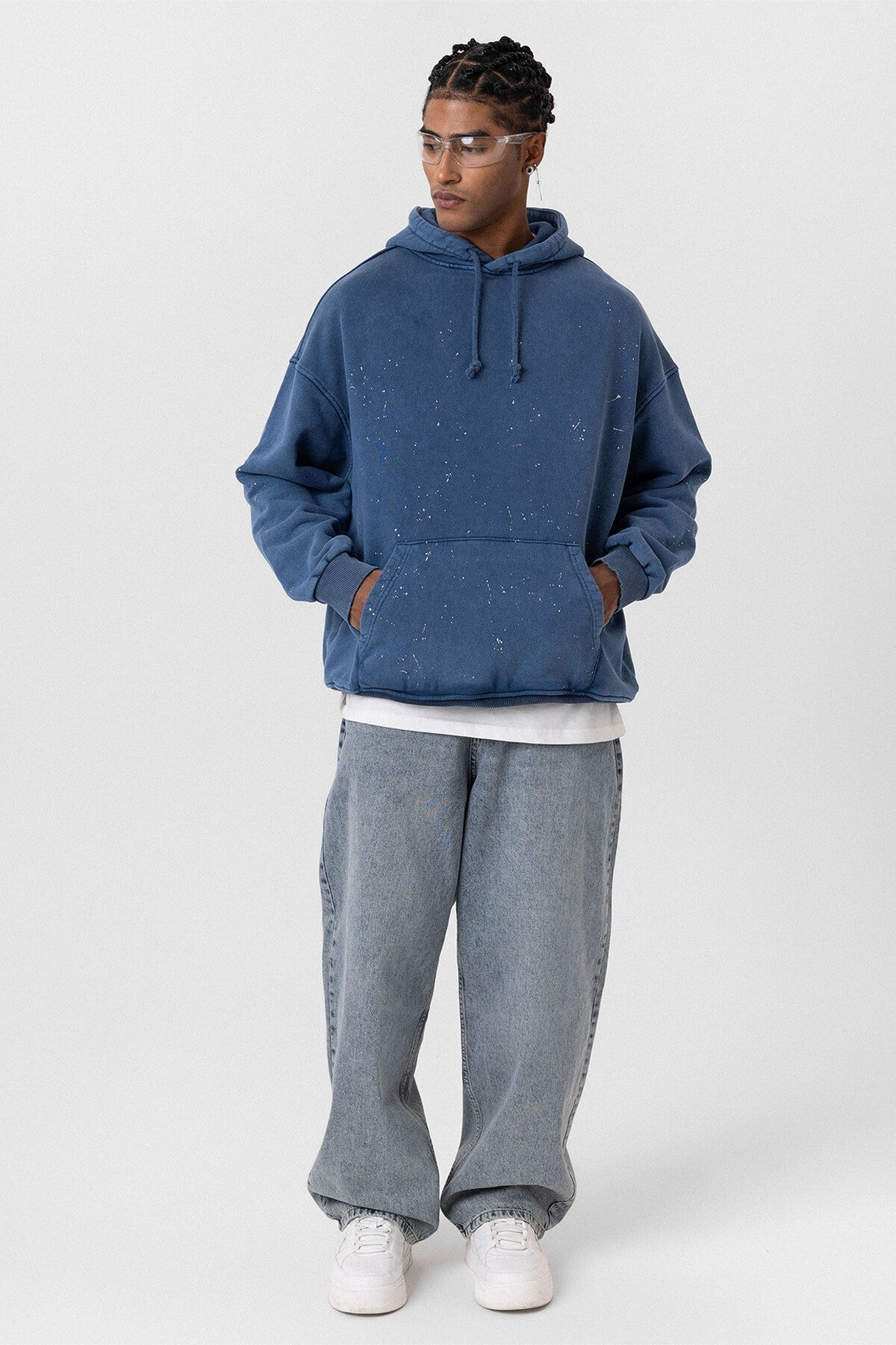 Premıum Yıkamalı Kapüşonlu Oversize Sweatshirt