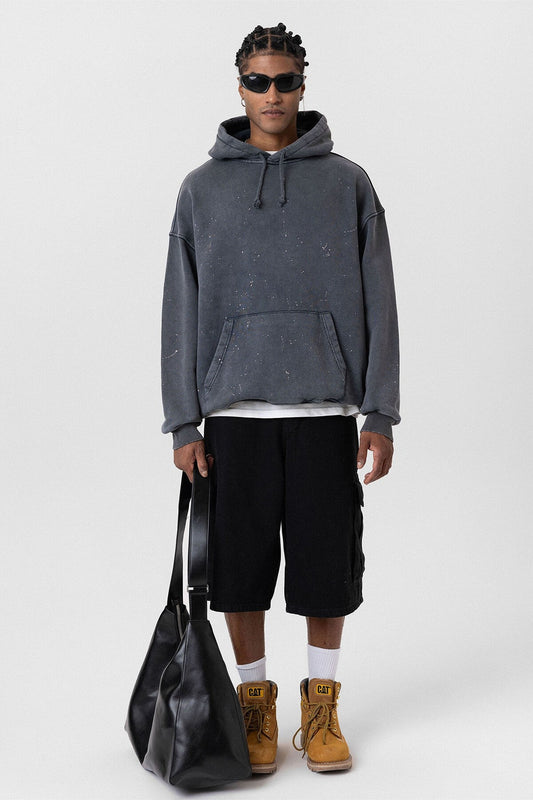 Premıum Yıkamalı Kapüşonlu Oversize Sweatshirt