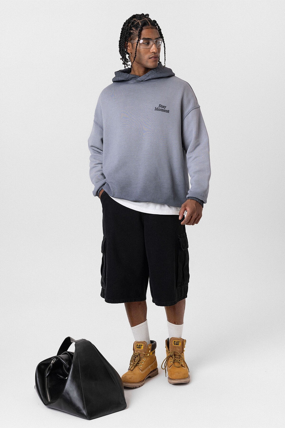 Premıum Yıkamalı Yazı Detaylı Oversize Kapüşonlu Sweatshirt