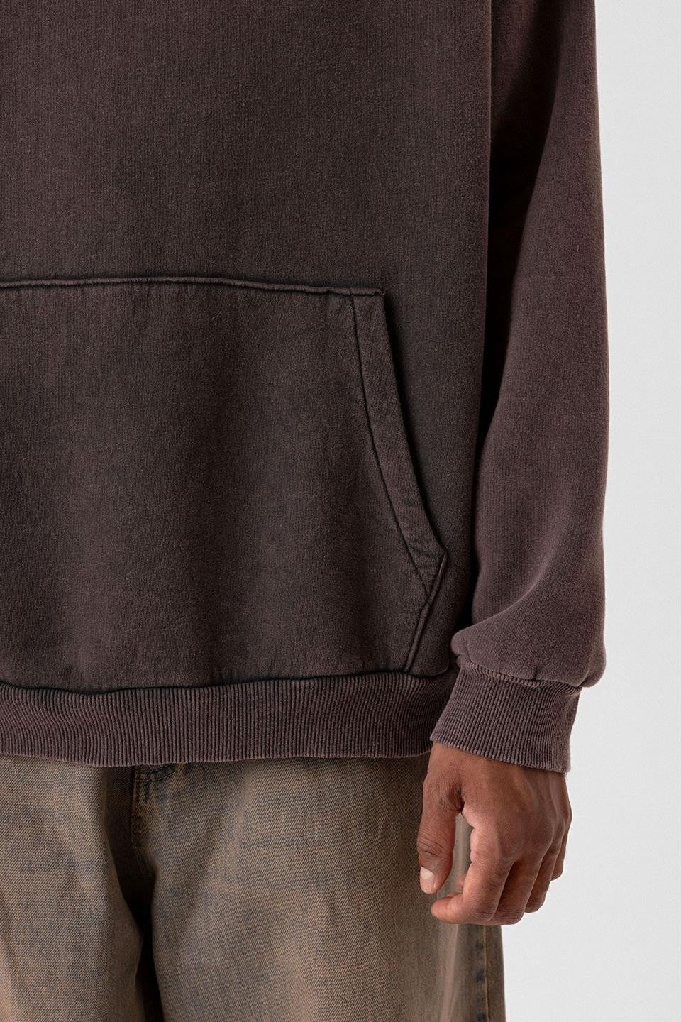 Yazı Detaylı Yıkamalı Oversize Sweatshirt