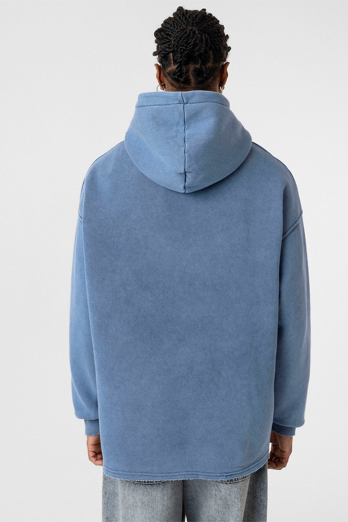 Yıkamalı Yırtık Detaylı Oversize Sweatshirt