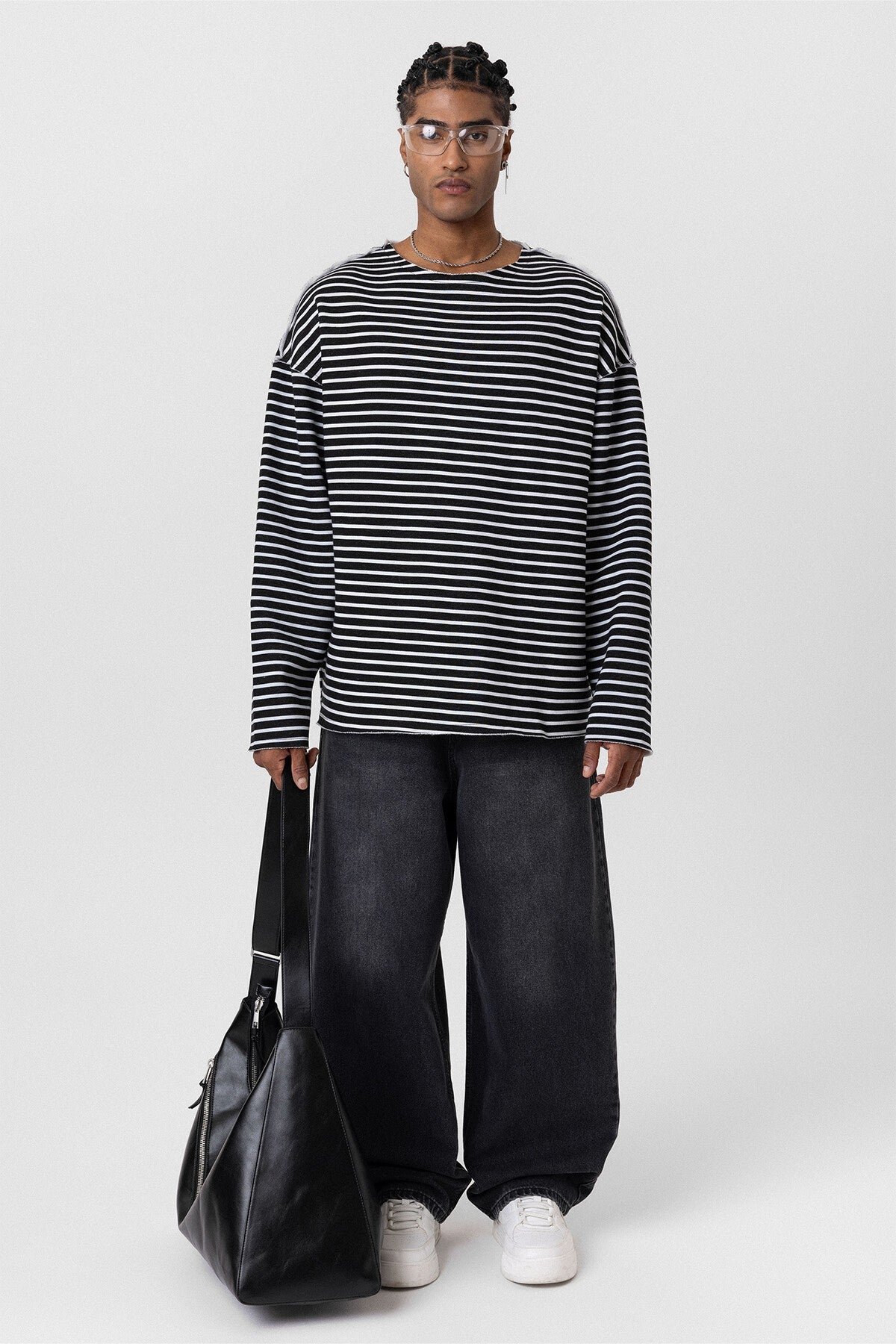 Yaka Detaylı Oversize Sweatshirt