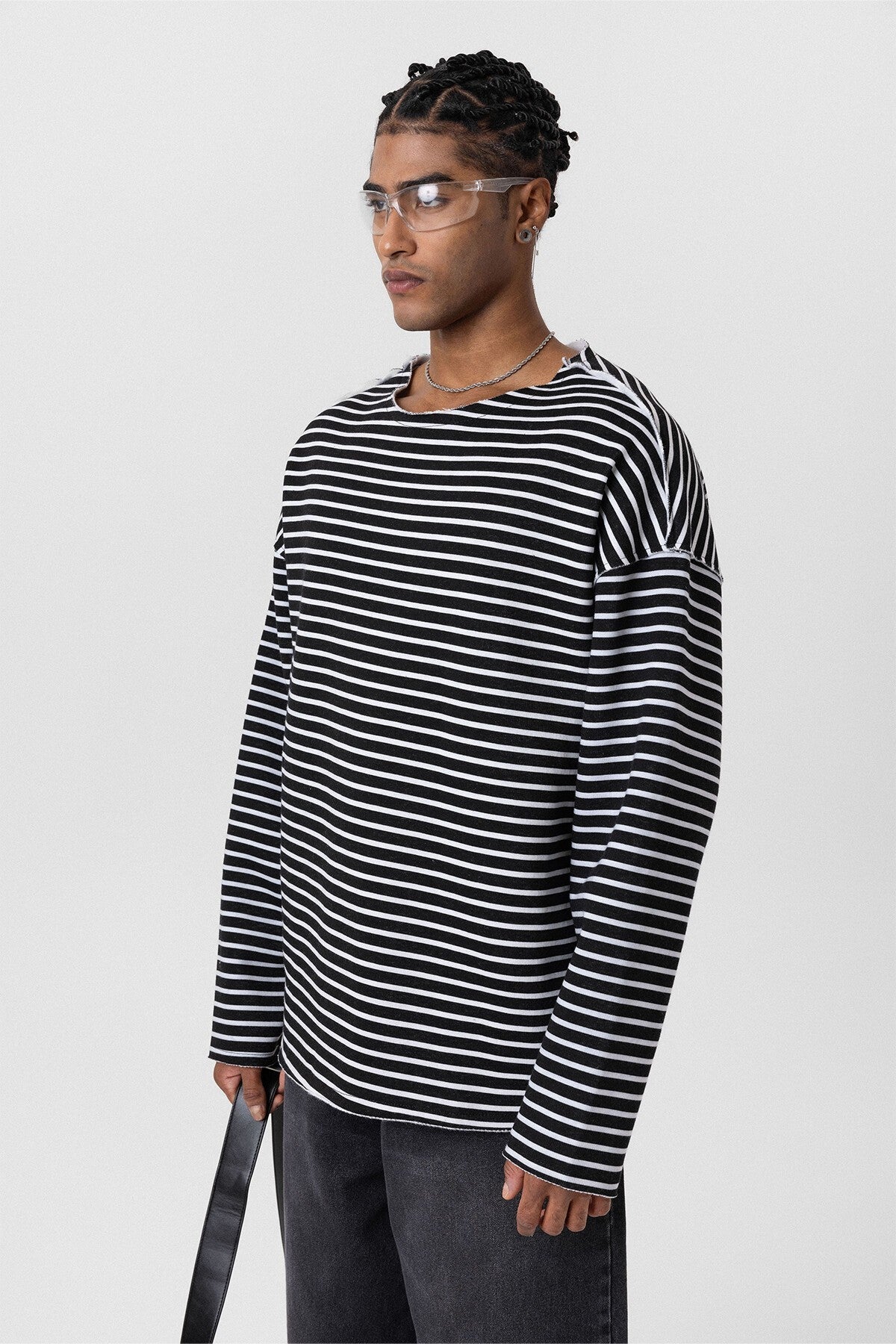 Yaka Detaylı Oversize Sweatshirt