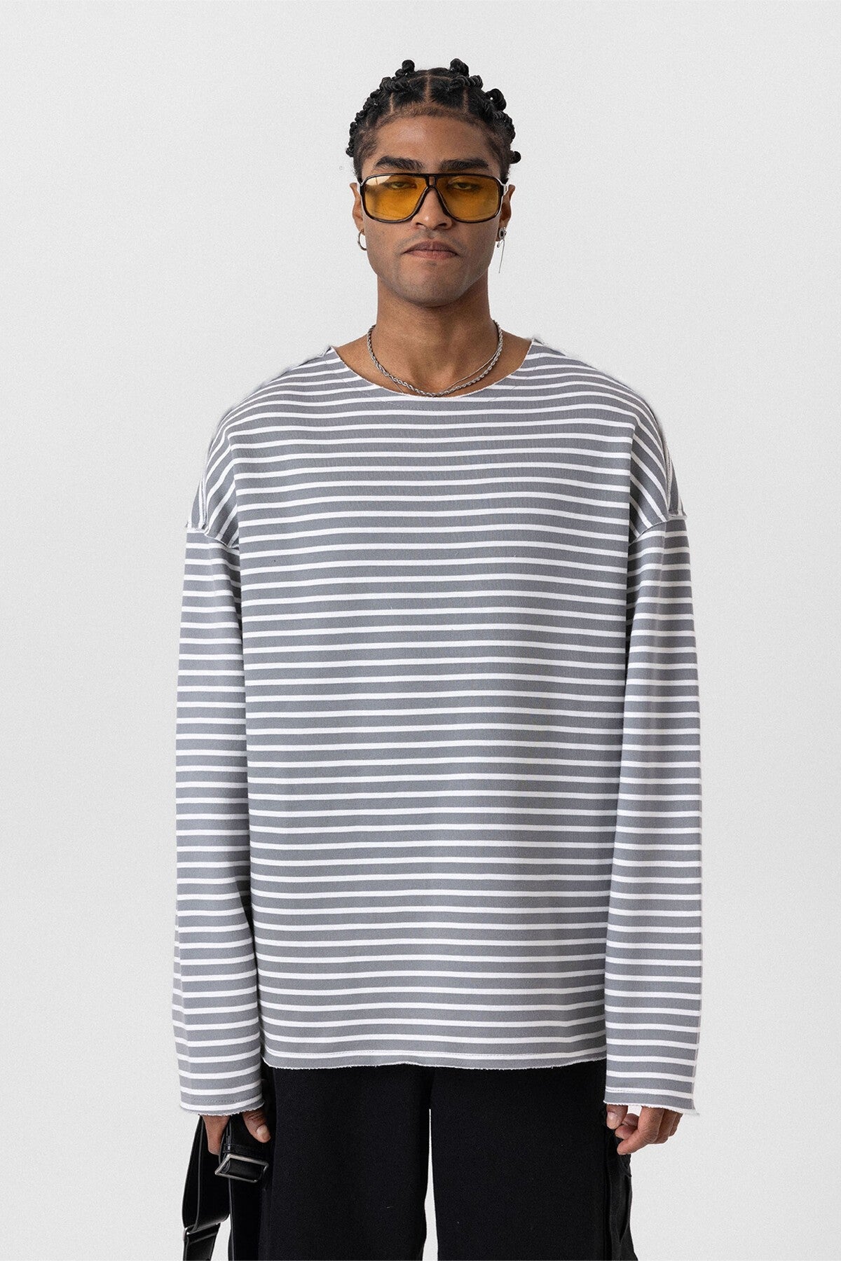 Yaka Detaylı Oversize Sweatshirt