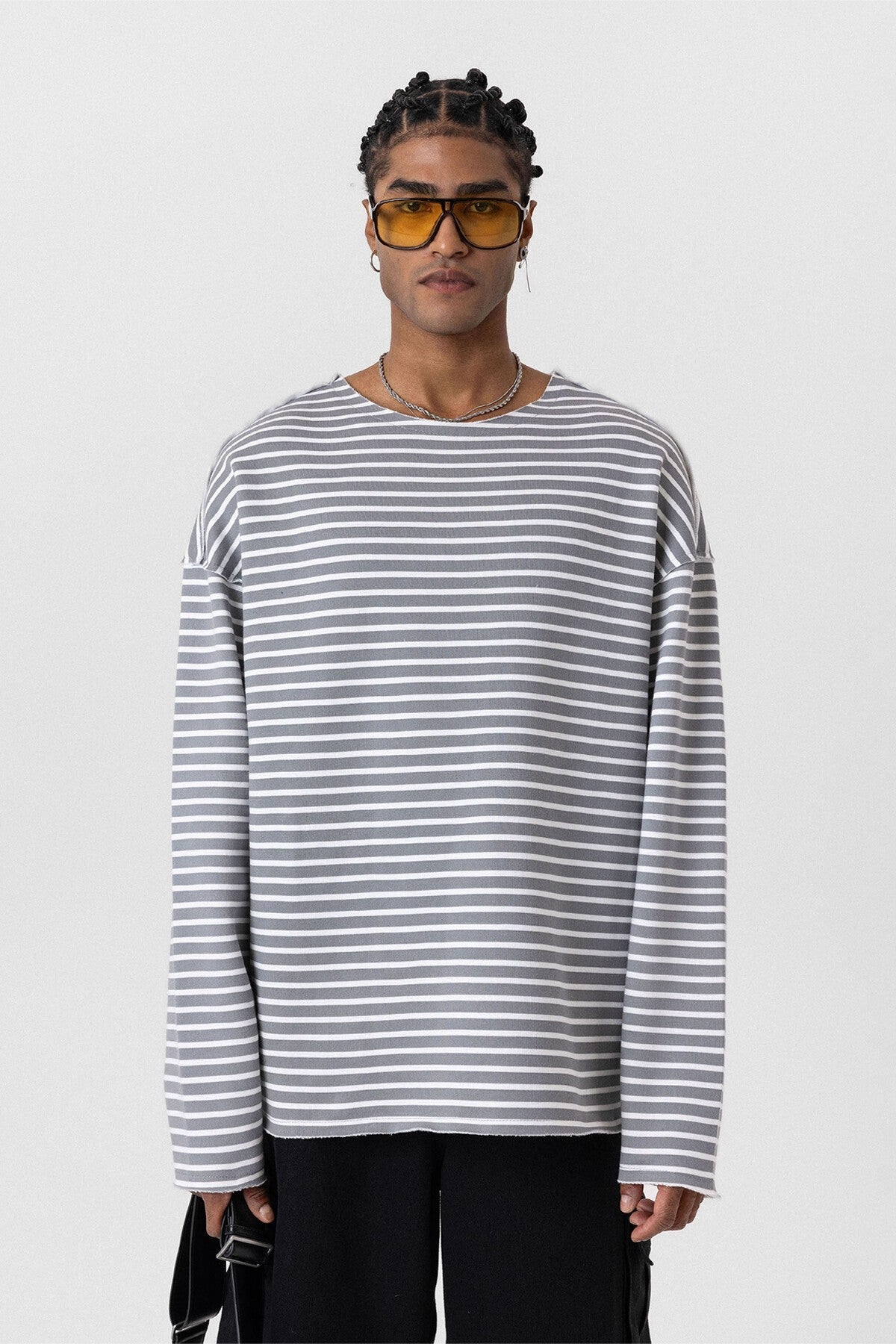 Yaka Detaylı Oversize Sweatshirt