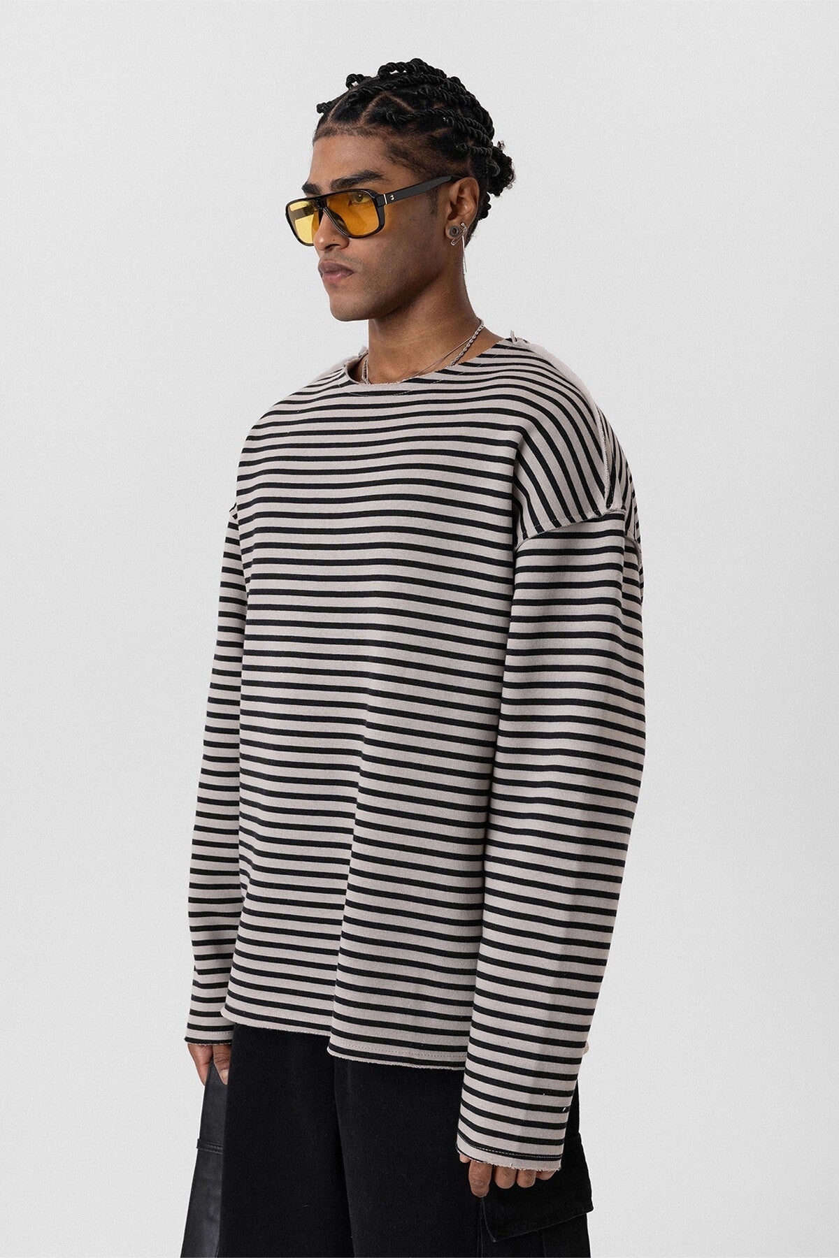 Yaka Detaylı Oversize Sweatshirt