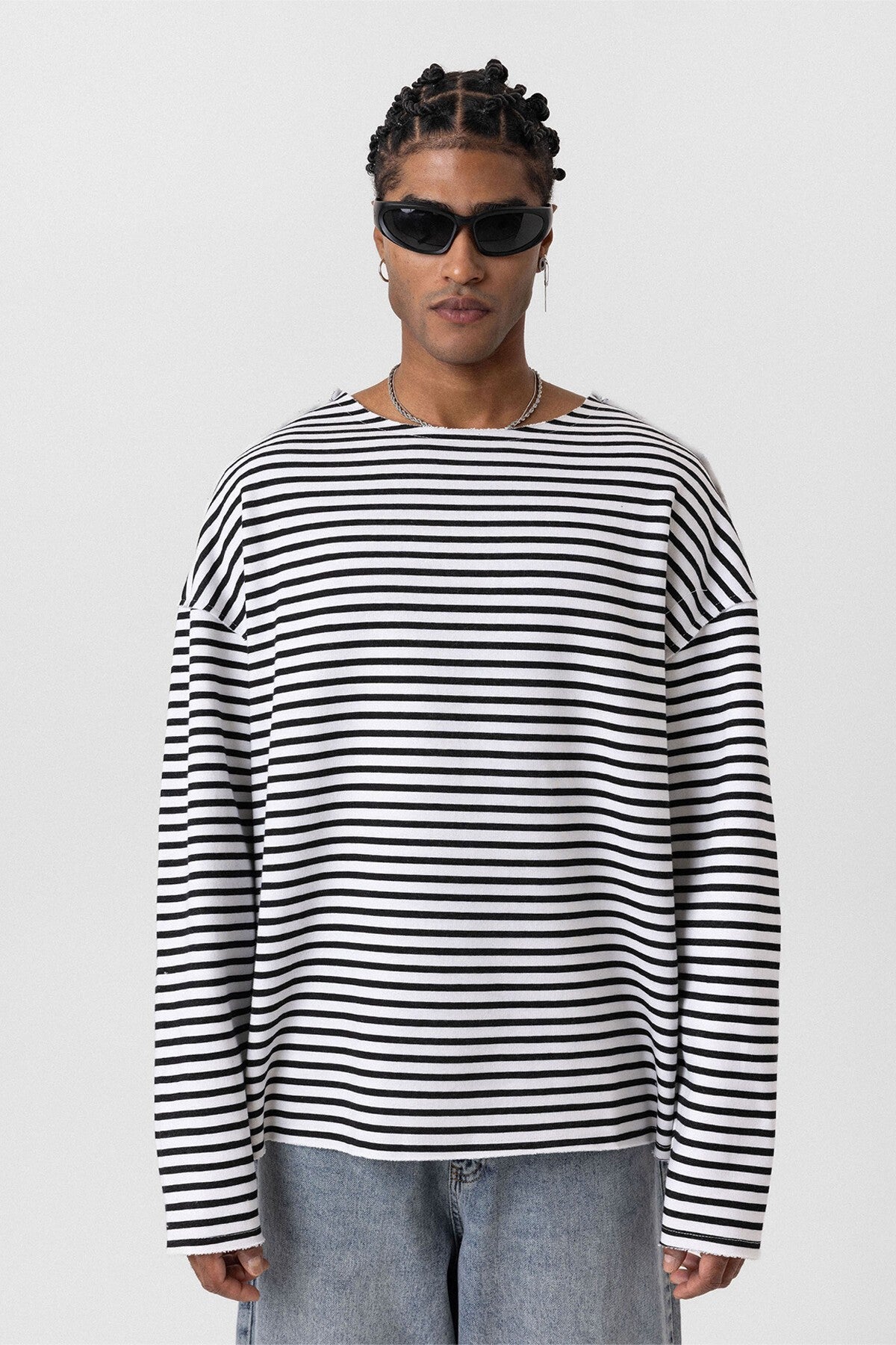 Yaka Detaylı Oversize Sweatshirt