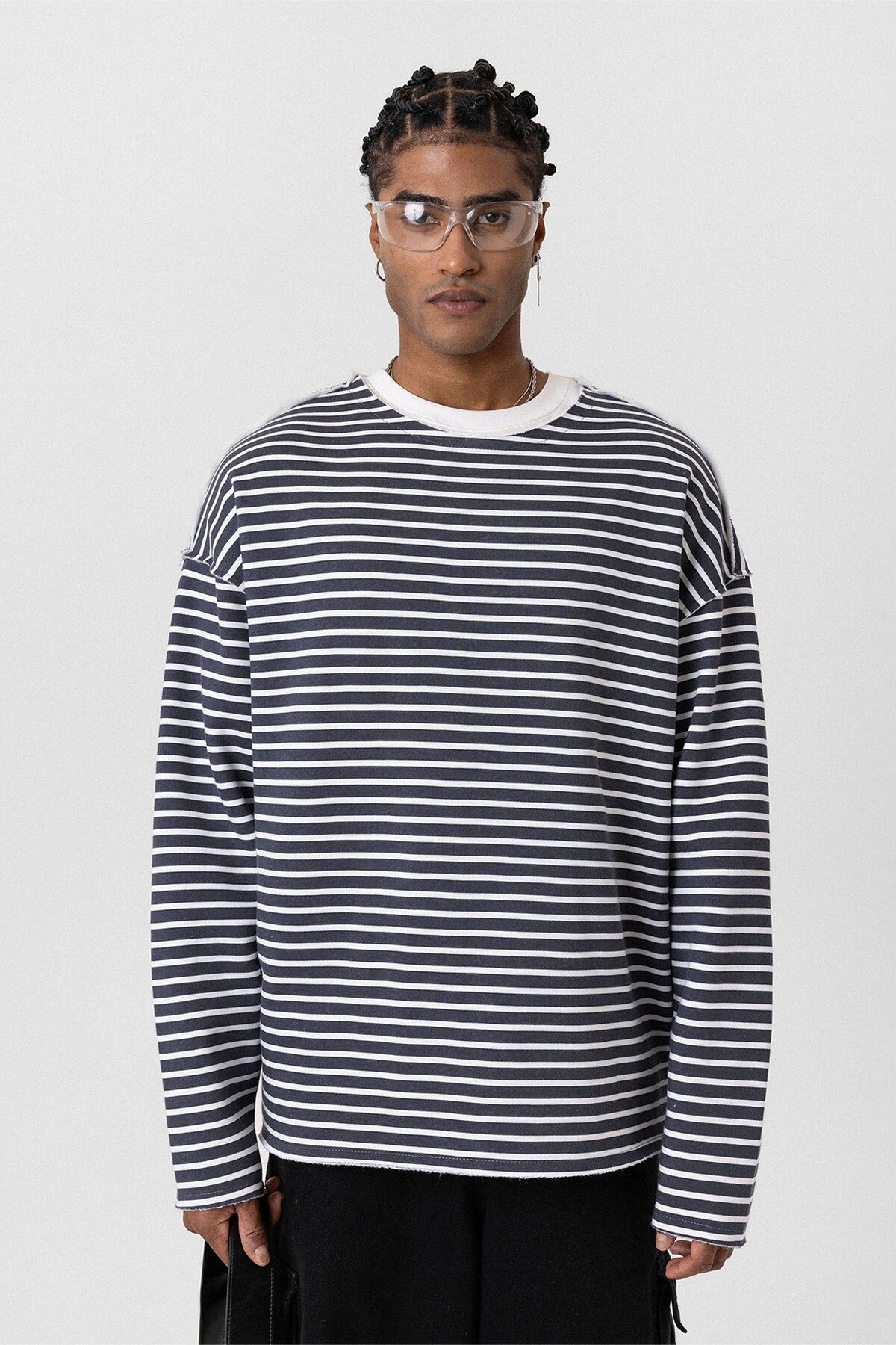 Yaka Detaylı Oversize Sweatshirt