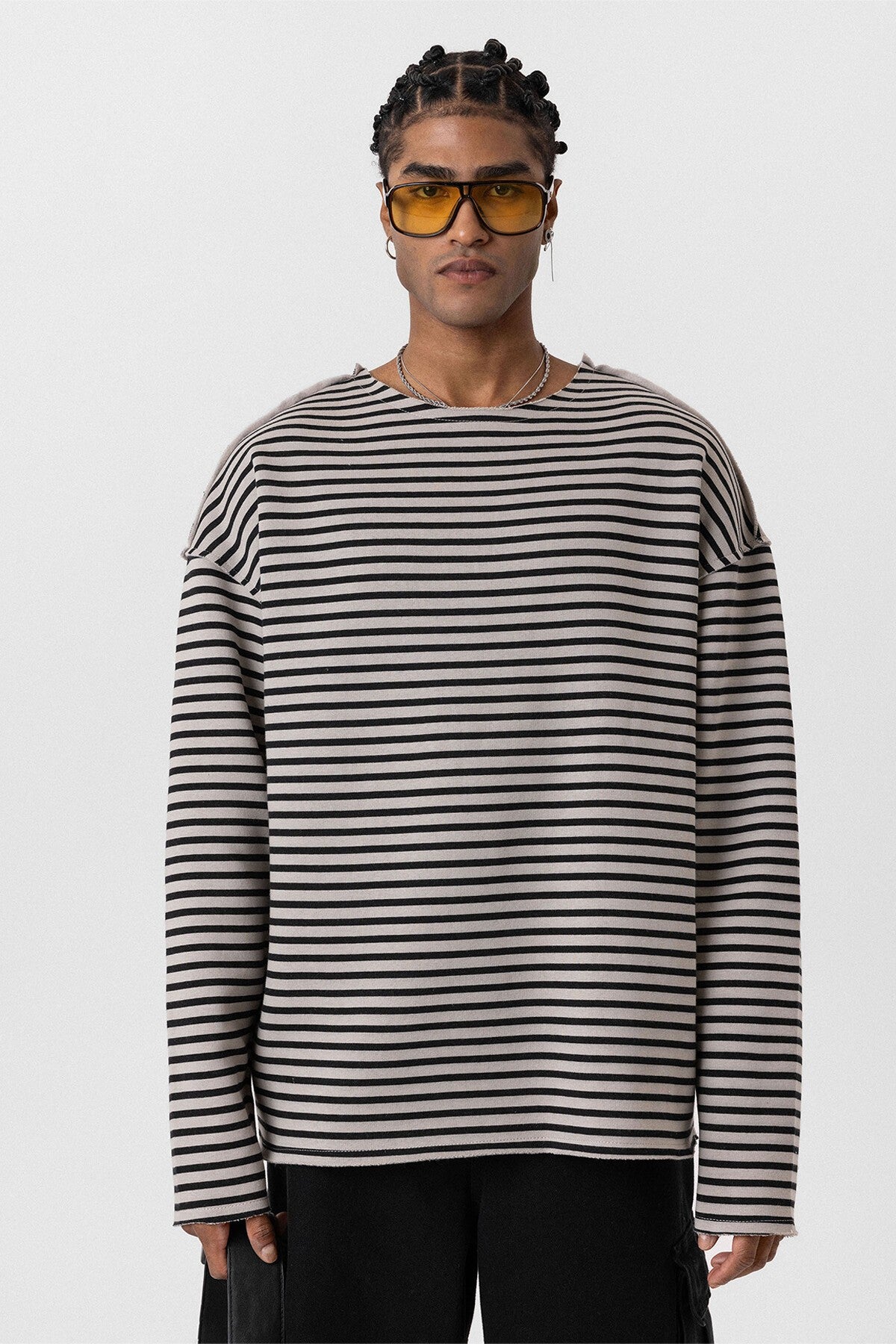 Yaka Detaylı Oversize Sweatshirt