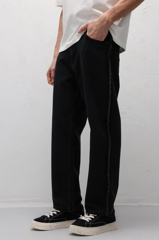 Yan Dikiş Detaylı Baggy Jean