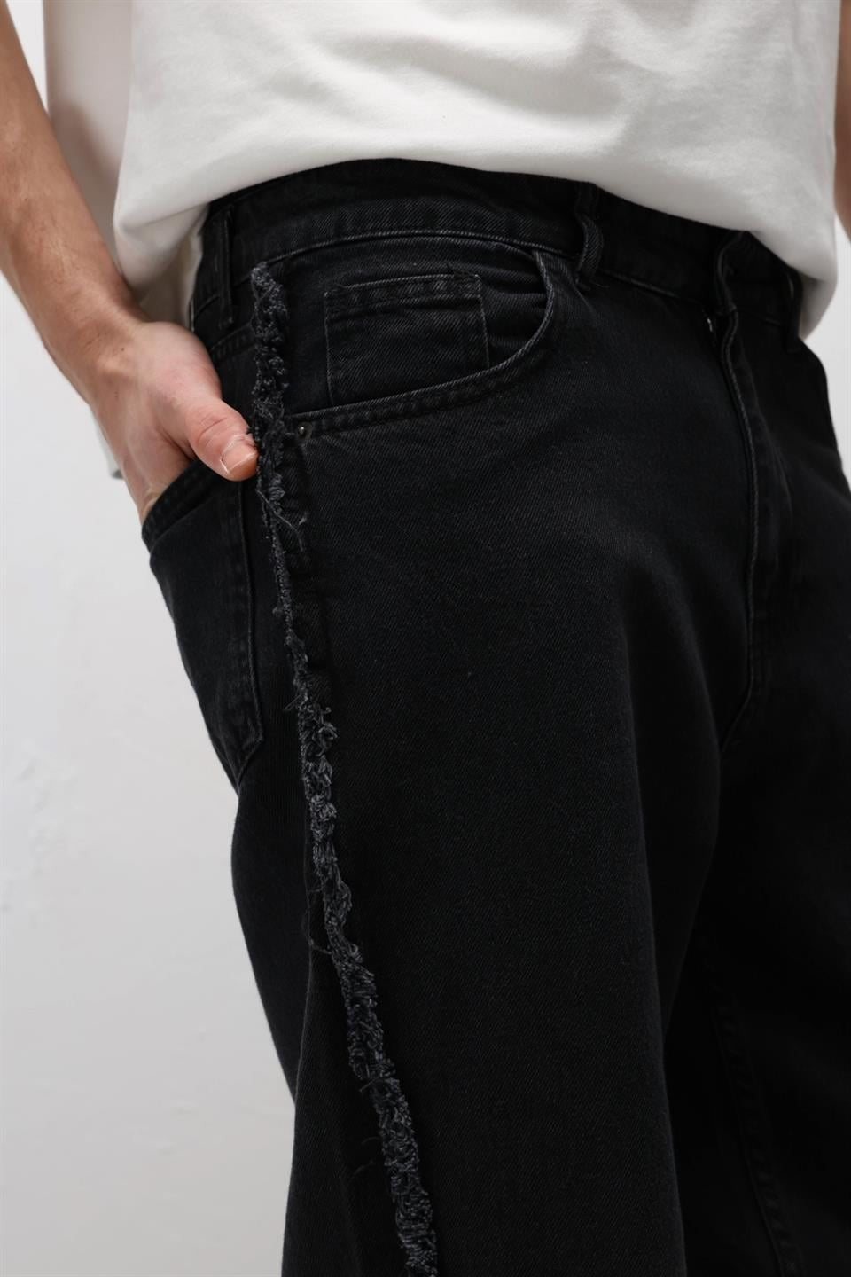 Yan Dikiş Detaylı Baggy Jean