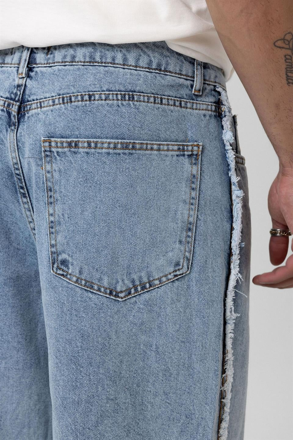 Yan Dikiş Detaylı Baggy Jean