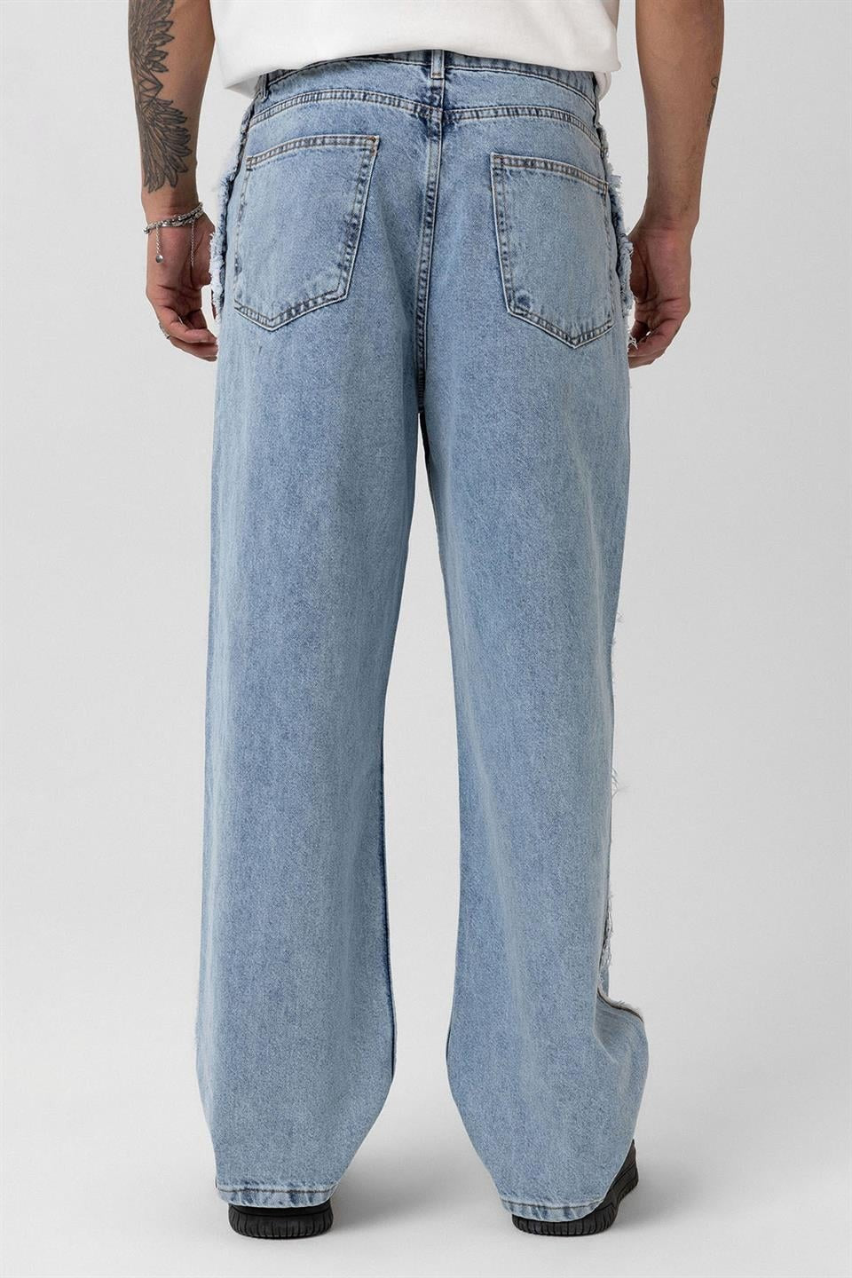 Yan Dikiş Detaylı Baggy Jean