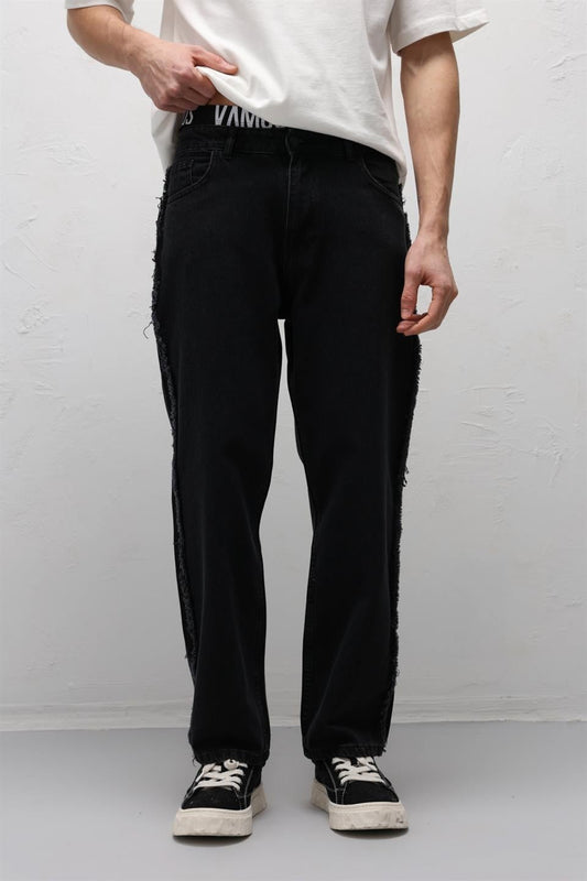 Yan Dikiş Detaylı Baggy Jean