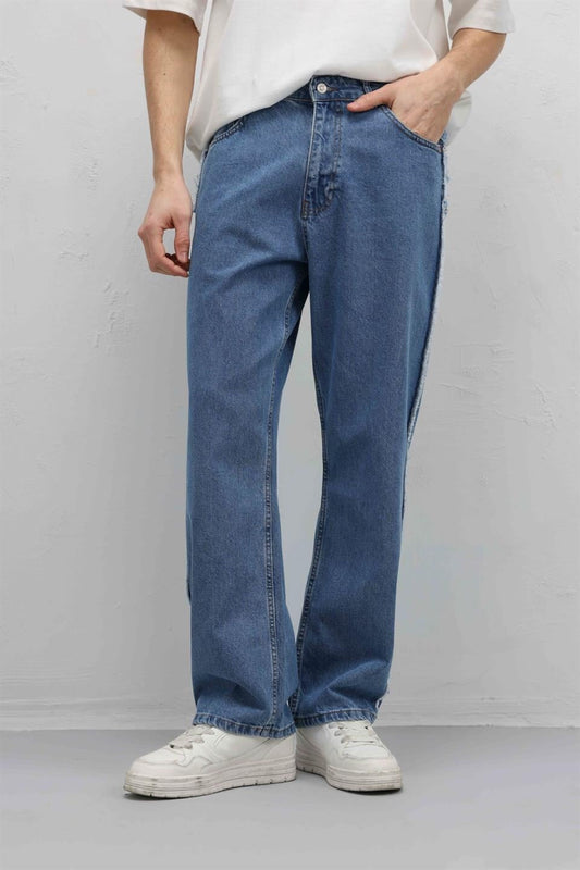 Yan Dikiş Detaylı Baggy Jean