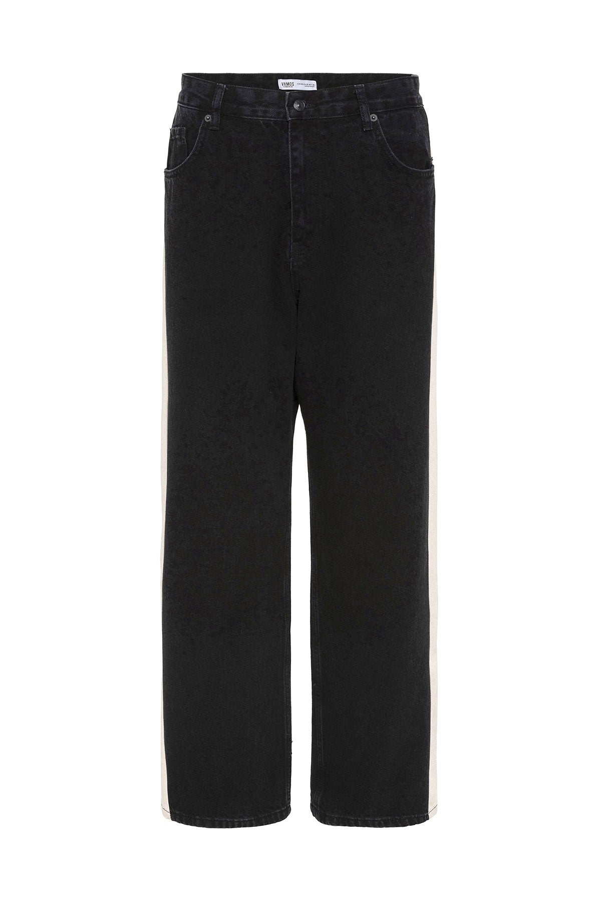 Yan Şeritli Baggy Fit Jean