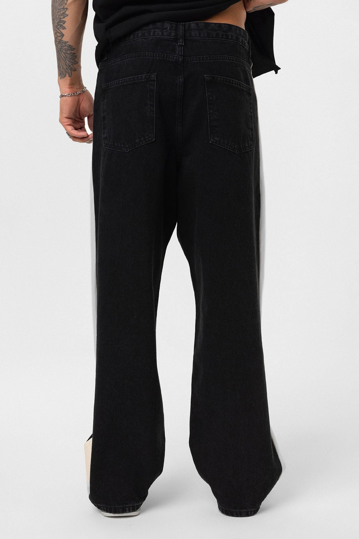 Yan Şeritli Baggy Fit Jean
