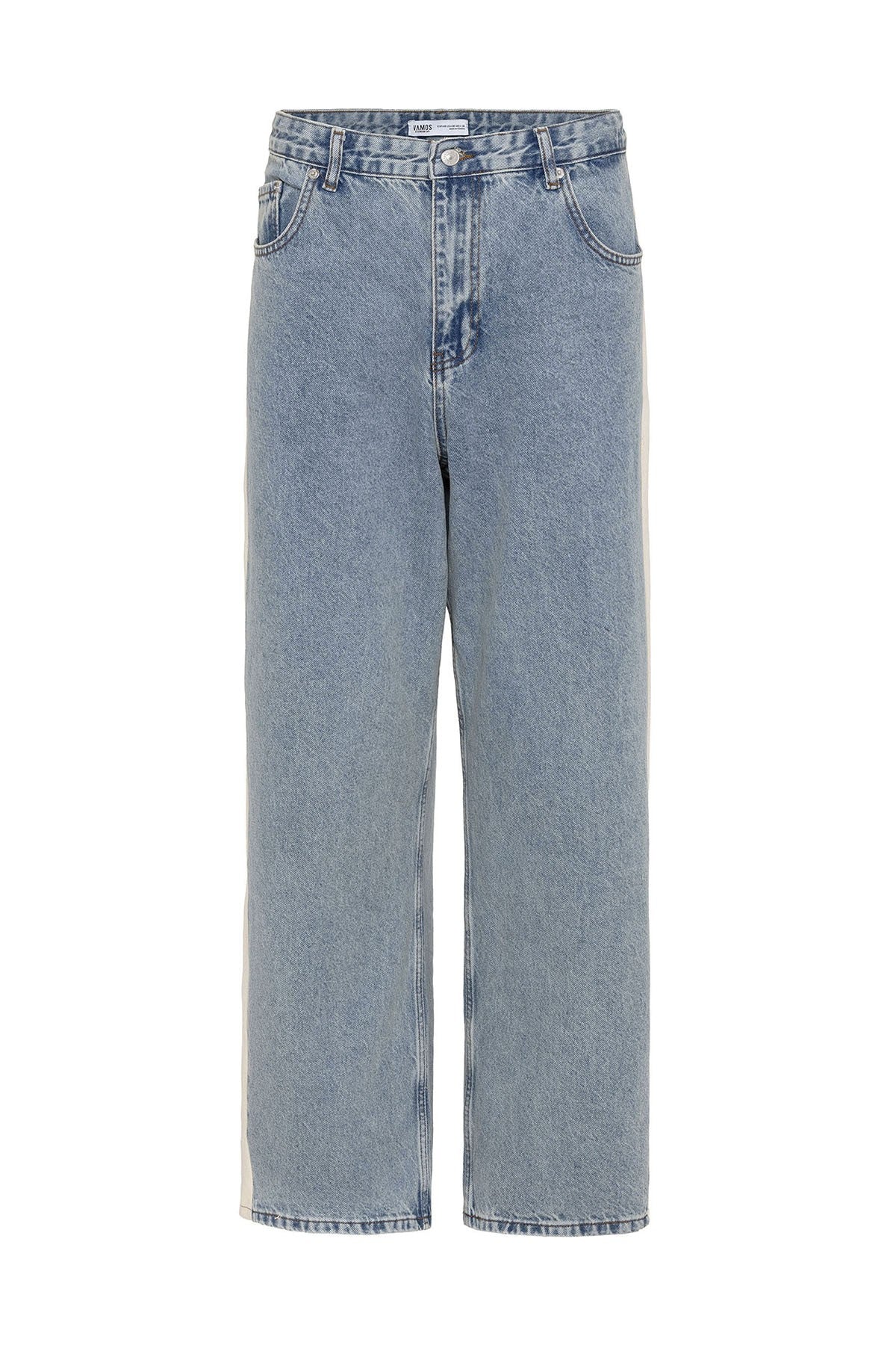 Yan Şeritli Baggy Fit Jean