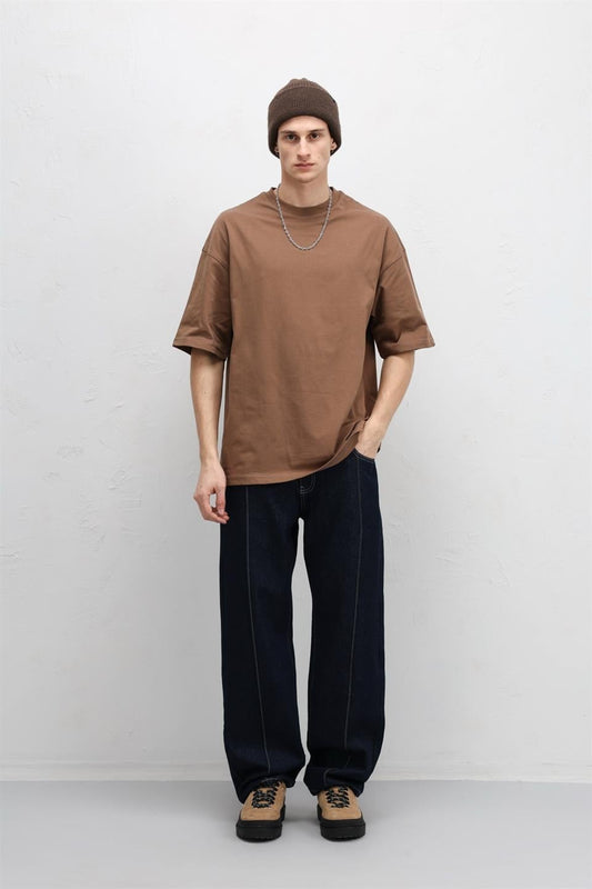 Dikiş Detaylı Relaxed Fit Jean