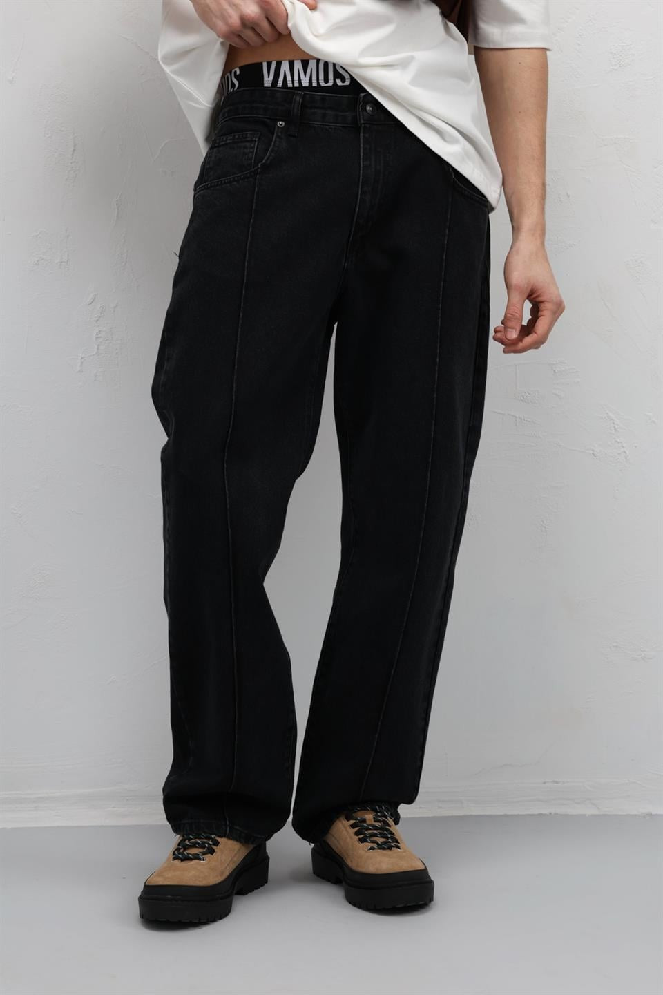 Dikiş Detaylı Relaxed Fit Jean