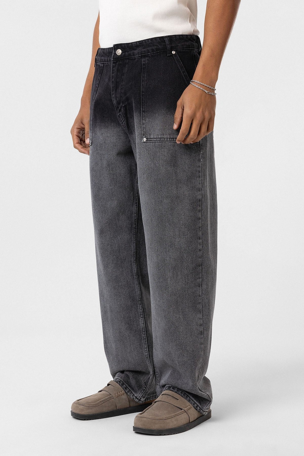 Cep Detaylı Baggy Fit Jean