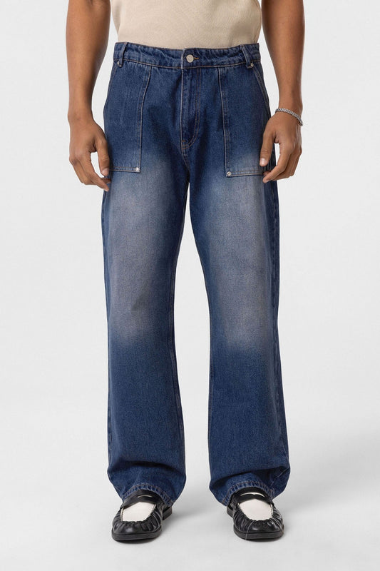 Cep Detaylı Baggy Fit Jean